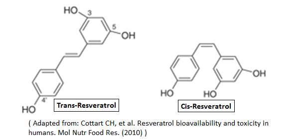 Slika 2: Trans- in Cis-resveratrol